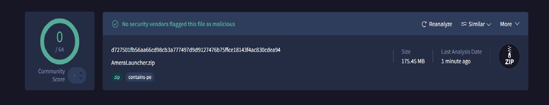 Virus-free verified